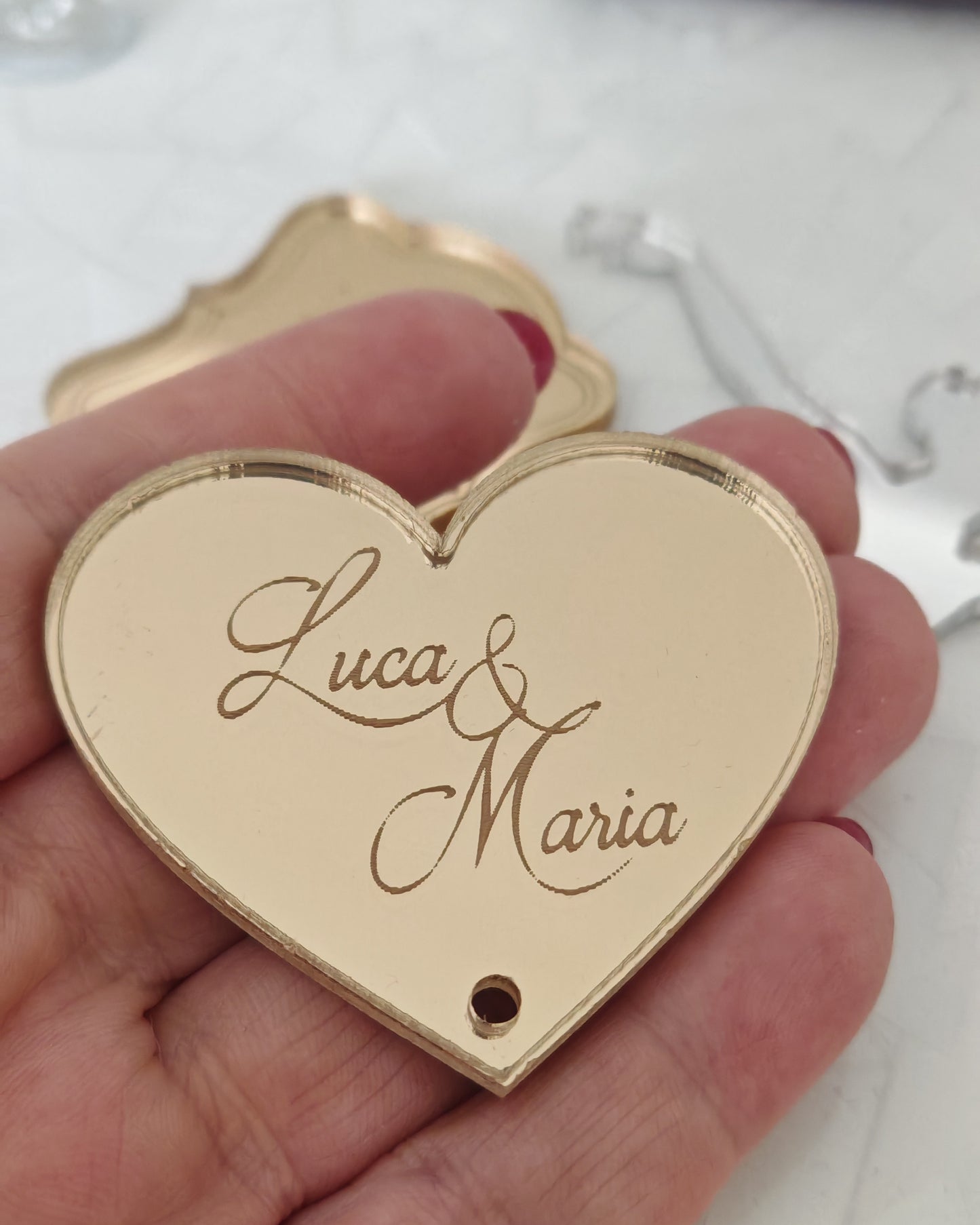 Cuore in plexiglass 10 pezzi