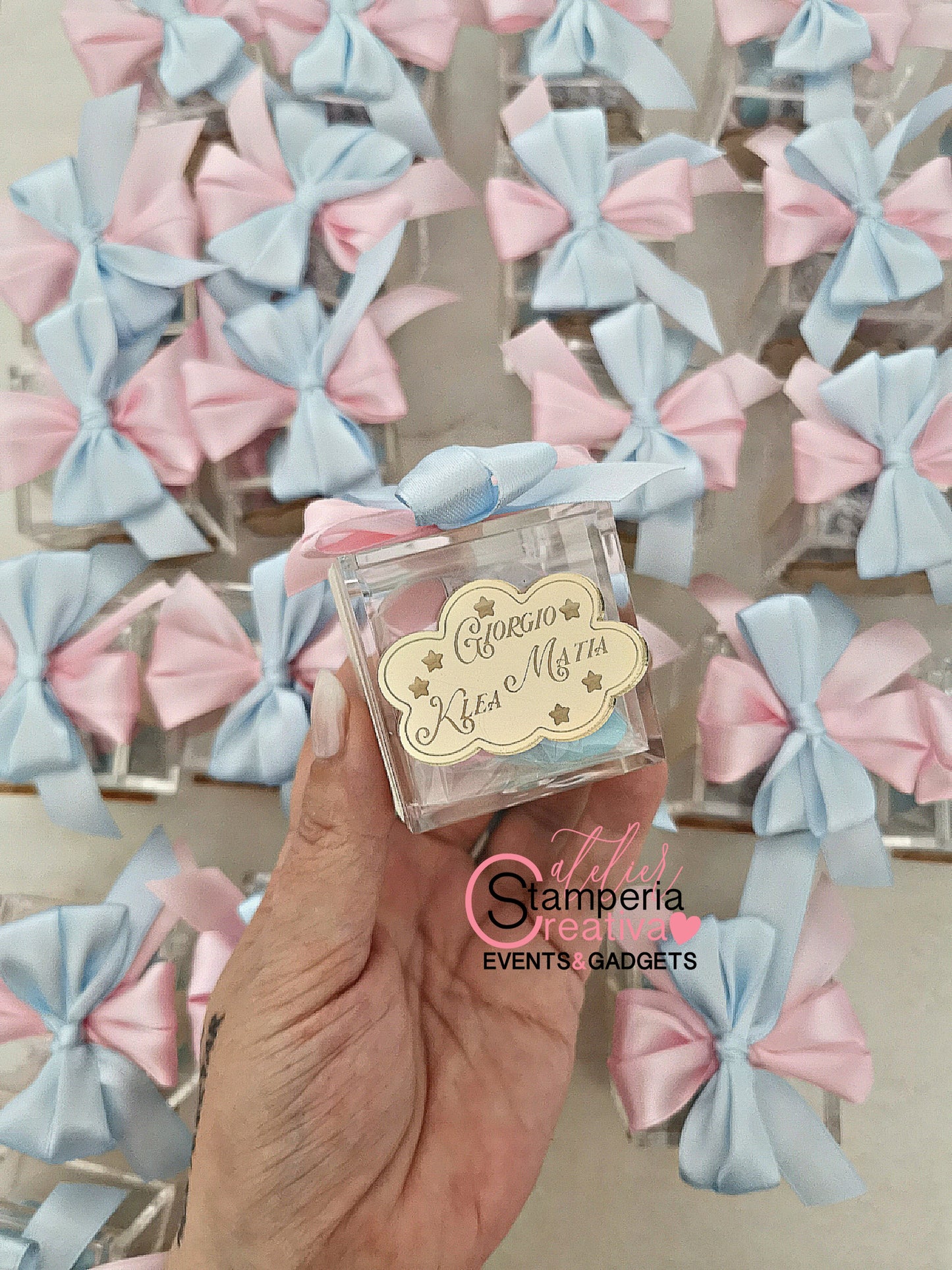 Portaconfetti in acrilico personalizzati