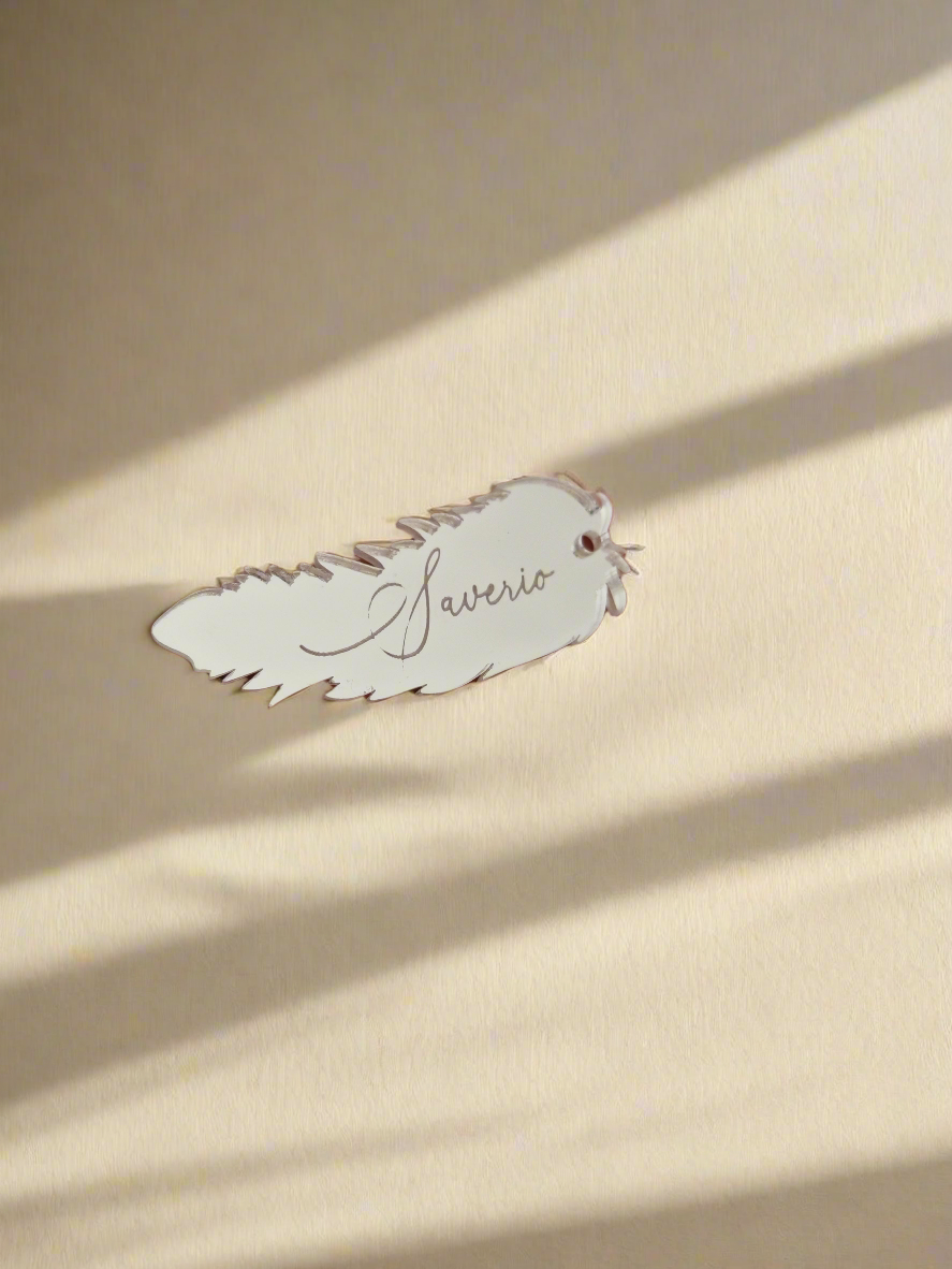 Segnaposto "Piuma" 10 pezzi