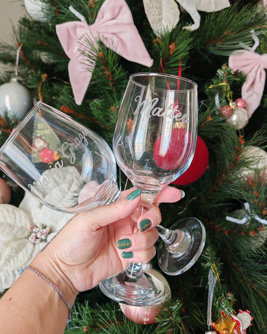Calici da vino con nome