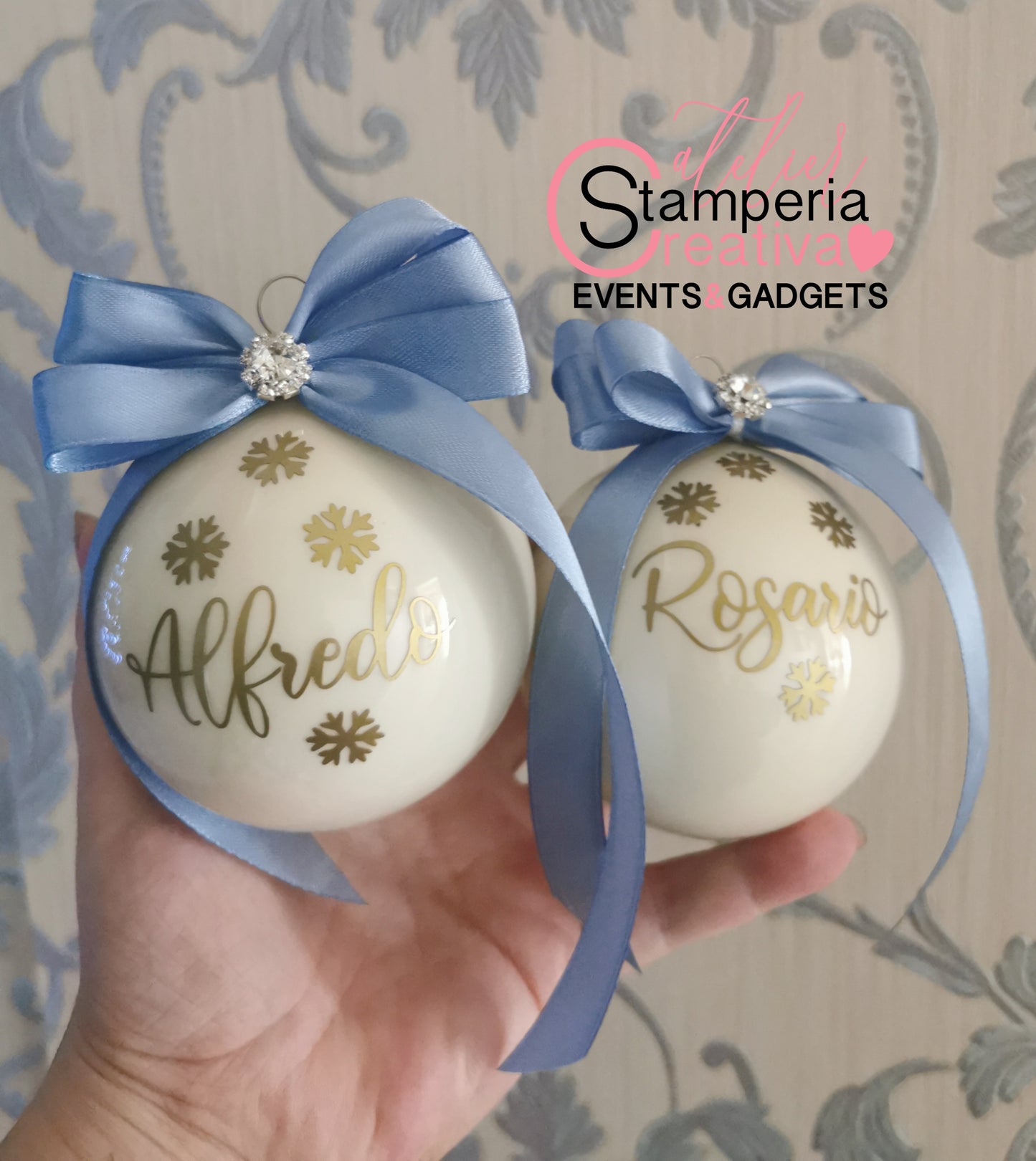 PALLINA IN VETRO PERSONALIZZATA 10 CM