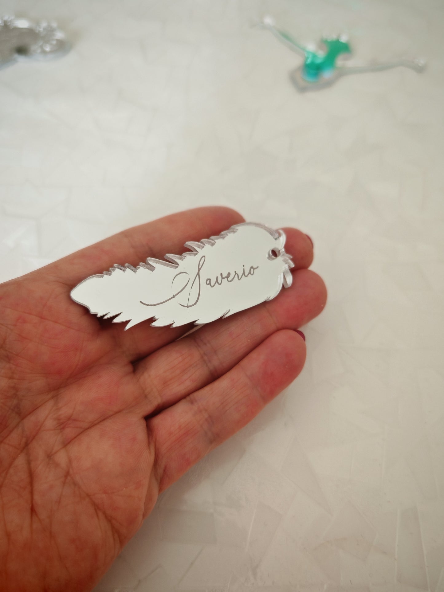 Segnaposto "Piuma" 10 pezzi